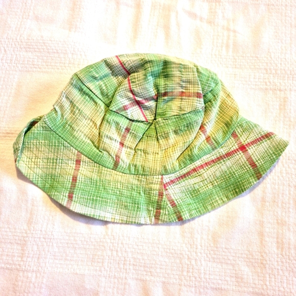 Deux par deux girls size 6 green plaid hat EUC - Picture 3 of 3